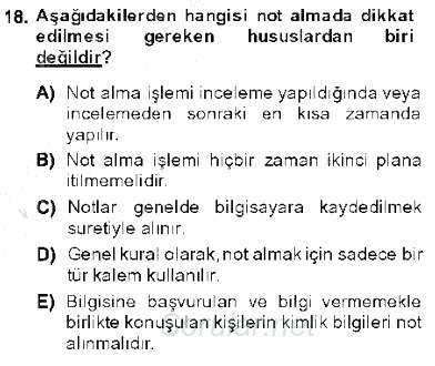 Olaylara Müdahale Esasları 2013 - 2014 Dönem Sonu Sınavı 18.Soru