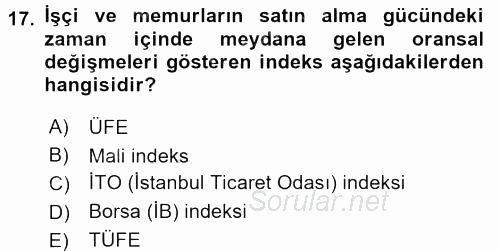 İstatistik 2 2016 - 2017 Dönem Sonu Sınavı 17.Soru