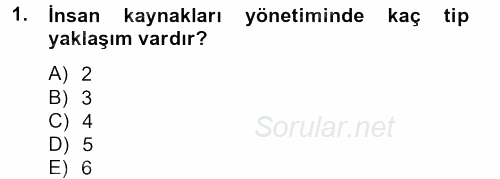 Spor Yönetimi 2014 - 2015 Ara Sınavı 1.Soru