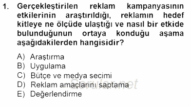 Marka İletişimi Tasarımı ve Uygulamaları 2014 - 2015 Dönem Sonu Sınavı 1.Soru