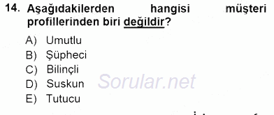 Çağrı Merkezinde Hizmet 2012 - 2013 Dönem Sonu Sınavı 14.Soru