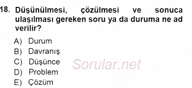 Çağrı Merkezinde Hizmet 2012 - 2013 Dönem Sonu Sınavı 18.Soru