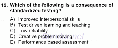 Yabancı Dil Öğretiminde Ölçme Ve Değerlendirme 1 2013 - 2014 Dönem Sonu Sınavı 19.Soru
