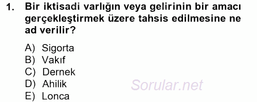 Sosyal Politika 2 2014 - 2015 Dönem Sonu Sınavı 1.Soru