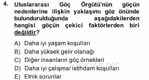 Sosyal Politika 2 2014 - 2015 Dönem Sonu Sınavı 4.Soru