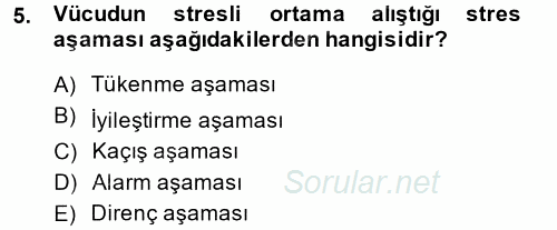 Termal ve Spa Hizmetleri 2013 - 2014 Ara Sınavı 5.Soru