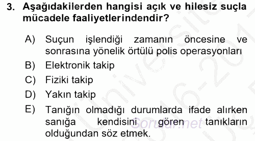 Suç Sosyolojisi 2016 - 2017 3 Ders Sınavı 3.Soru