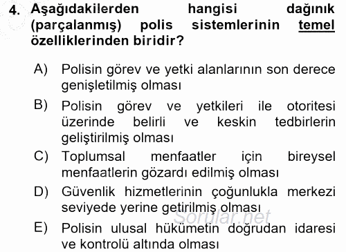 Suç Sosyolojisi 2016 - 2017 3 Ders Sınavı 4.Soru