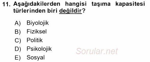 Destinasyon Yönetimi 2015 - 2016 Ara Sınavı 11.Soru