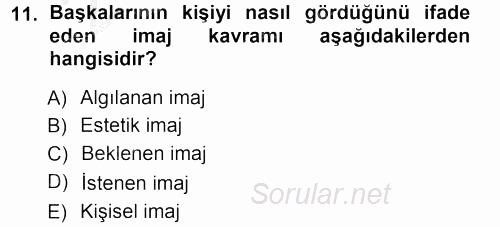 Giysi Seçimi 2012 - 2013 Ara Sınavı 11.Soru