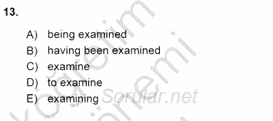 Pedagojik Gramer 1 2015 - 2016 Dönem Sonu Sınavı 13.Soru