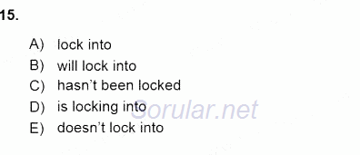 Pedagojik Gramer 1 2015 - 2016 Dönem Sonu Sınavı 15.Soru