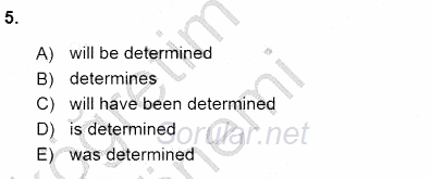 Pedagojik Gramer 1 2015 - 2016 Dönem Sonu Sınavı 5.Soru