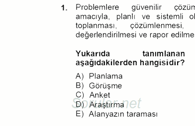 Fotoğraf ve Video Proje Geliştirme 2012 - 2013 Dönem Sonu Sınavı 1.Soru