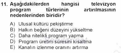 Fotoğraf ve Video Proje Geliştirme 2012 - 2013 Dönem Sonu Sınavı 11.Soru