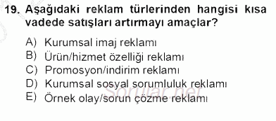 Fotoğraf ve Video Proje Geliştirme 2012 - 2013 Dönem Sonu Sınavı 19.Soru