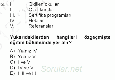 Fotoğraf ve Video Proje Geliştirme 2012 - 2013 Dönem Sonu Sınavı 3.Soru