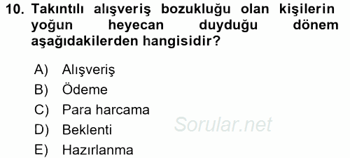 Tüketim Bilinci ve Bilinçli Tüketici 2017 - 2018 3 Ders Sınavı 10.Soru