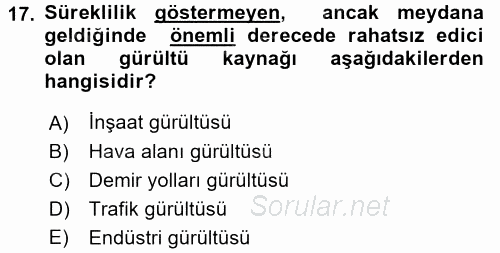 Tüketim Bilinci ve Bilinçli Tüketici 2017 - 2018 3 Ders Sınavı 17.Soru