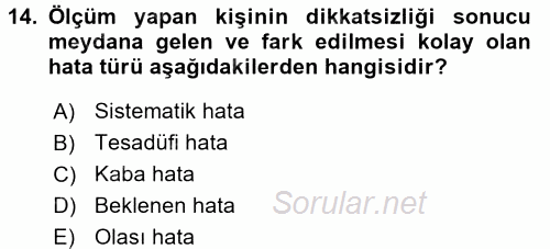 Coğrafi Bilgi Sistemlerine Giriş 2016 - 2017 Ara Sınavı 14.Soru