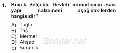 Mimarlik Tarihi 2013 - 2014 Ara Sınavı 1.Soru