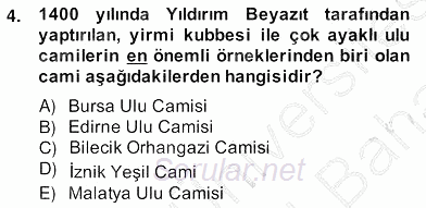 Mimarlik Tarihi 2013 - 2014 Ara Sınavı 4.Soru