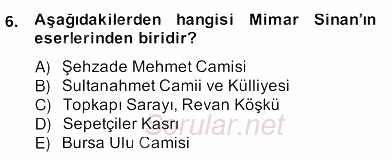 Mimarlik Tarihi 2013 - 2014 Ara Sınavı 6.Soru