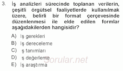 Sağlık Kurumları Yönetimi 1 2012 - 2013 Tek Ders Sınavı 3.Soru