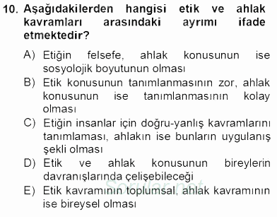 Organizasyonlarda Davranış 2013 - 2014 Tek Ders Sınavı 10.Soru