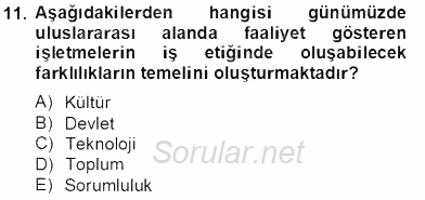 Organizasyonlarda Davranış 2013 - 2014 Tek Ders Sınavı 11.Soru