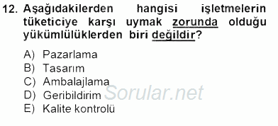 Organizasyonlarda Davranış 2013 - 2014 Tek Ders Sınavı 12.Soru