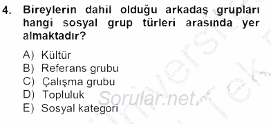 Organizasyonlarda Davranış 2013 - 2014 Tek Ders Sınavı 4.Soru