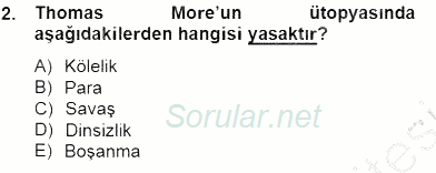 Moders Felsefe 1 2012 - 2013 Dönem Sonu Sınavı 2.Soru