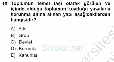 Çocuk Ruh Sağlığı 2012 - 2013 Dönem Sonu Sınavı 10.Soru