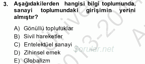 Dış Ticarette Bilgisayar Uygulamaları 2013 - 2014 Ara Sınavı 3.Soru