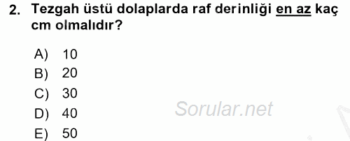 Yiyecek Üretim Temelleri 2016 - 2017 3 Ders Sınavı 2.Soru