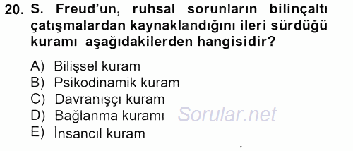 Görüşme Teknikleri 2012 - 2013 Ara Sınavı 20.Soru