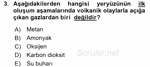 Ekoloji ve Turizm 2015 - 2016 Tek Ders Sınavı 3.Soru