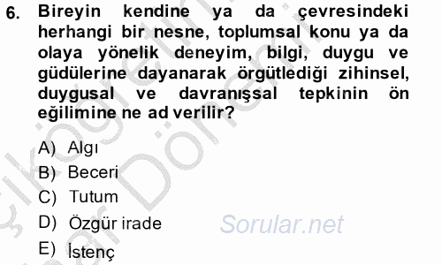 İletişim Kuramları 2014 - 2015 Ara Sınavı 6.Soru