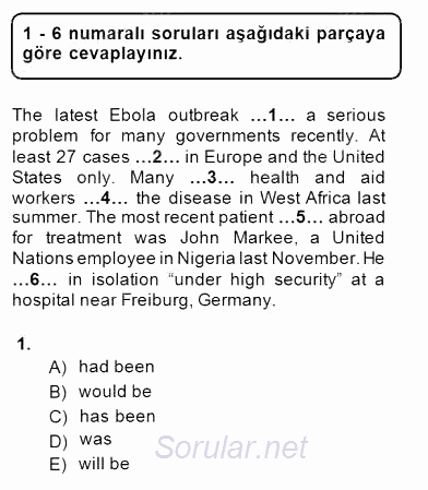 Pedagojik Gramer 1 2014 - 2015 Dönem Sonu Sınavı 1.Soru