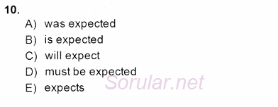 Pedagojik Gramer 1 2014 - 2015 Dönem Sonu Sınavı 10.Soru