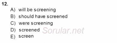 Pedagojik Gramer 1 2014 - 2015 Dönem Sonu Sınavı 12.Soru