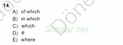 Pedagojik Gramer 1 2014 - 2015 Dönem Sonu Sınavı 14.Soru