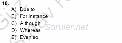 Pedagojik Gramer 1 2014 - 2015 Dönem Sonu Sınavı 18.Soru