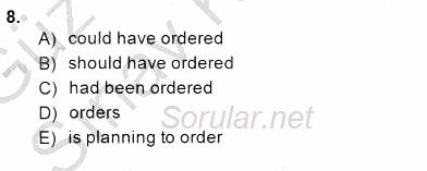 Pedagojik Gramer 1 2014 - 2015 Dönem Sonu Sınavı 8.Soru