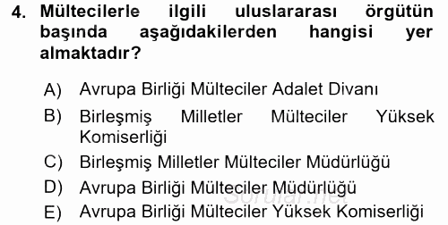 Sosyal Hizmete Giriş 2015 - 2016 Tek Ders Sınavı 4.Soru