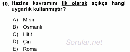 Ekonominin Güncel Sorunları 2015 - 2016 Tek Ders Sınavı 10.Soru