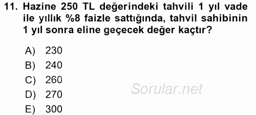 Ekonominin Güncel Sorunları 2015 - 2016 Tek Ders Sınavı 11.Soru