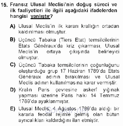 Temel İnsan Hakları Bilgisi 1 2012 - 2013 Ara Sınavı 15.Soru