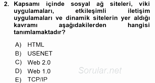 İnternet Yayıncılığı 2016 - 2017 Ara Sınavı 2.Soru